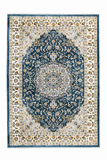 Classic 700 Blue Traditional Rug With Center Medallion - Lalee Designer Rugs