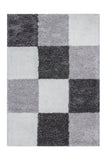 Grace 803 anthracite Checkered Shaggy Rug - Lalee Designer Rugs