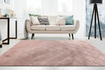 Impulse 600 Powder Pink Very Soft Fluffy Diamond Rug