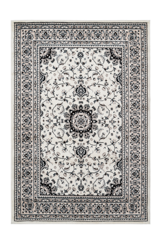 Kairo 300 Traditional Ivory Rug With Centre Medallion - Lalee Designer Rugs