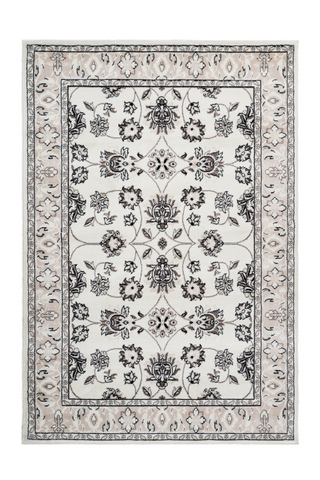 Kairo 302 Traditional Ivory Rug with Floral Design - Lalee Designer Rugs