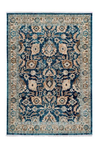 Medellin 402 Modern Blue Rug with Vintage Look - Lalee Designer Rugs