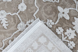 Pierre Cardin - Opera 500 High Quality Beige-Silver Floral Rug - Lalee Designer Rugs