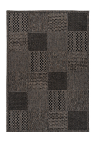 Sunset 605 Outdoor and Kitchen Taupe Rug with Geometric Design - Lalee Designer Rugs