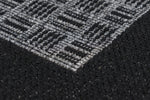 Sunset 608 Outdoor and Kitchen Silver Rug with Sisal Black Border Design - Lalee Designer Rugs