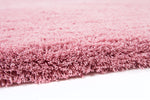 Velvet 500 Shaggy Plain Pebble Pink Rug with Soft Touch - Lalee Designer Rugs