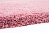 Velvet 500 Shaggy Plain Pebble Pink Rug with Soft Touch - Lalee Designer Rugs