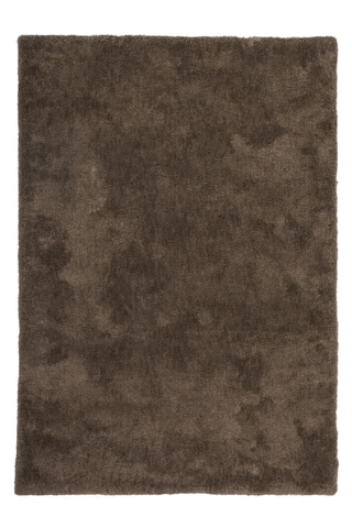 Velvet 500 Shaggy Plain Taupe Rug with Soft Touch - Lalee Designer Rugs
